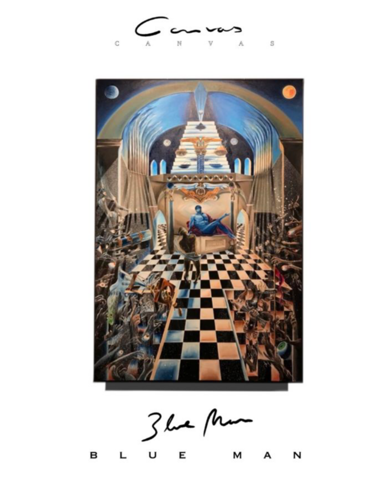 oIL pAINTING, THE BLUE MAN, BY bENJAMIN bEL aIR