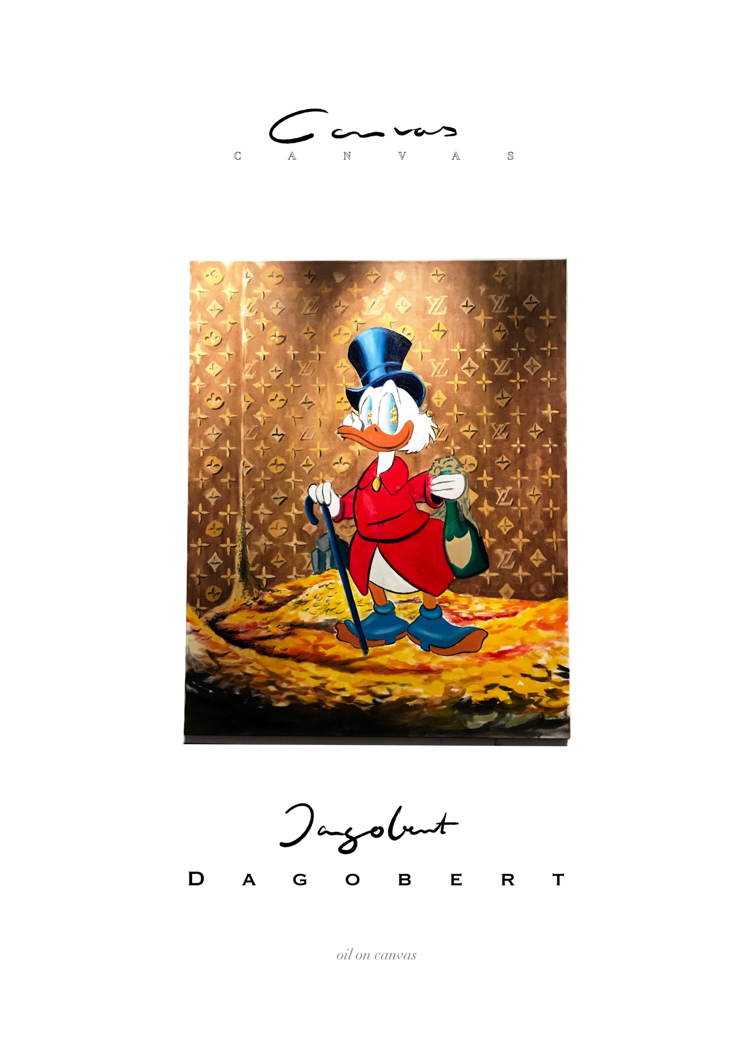 Pop Art oil Painting Dagobert, by Benjamin Bel Air